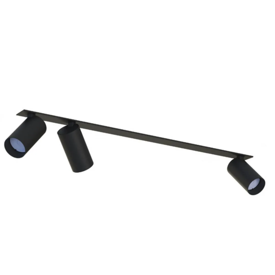 LAMPA PUNKTOWA PODTYNKOWA MONO SURFACE III SZER. 70CM GU10 | CZARNY