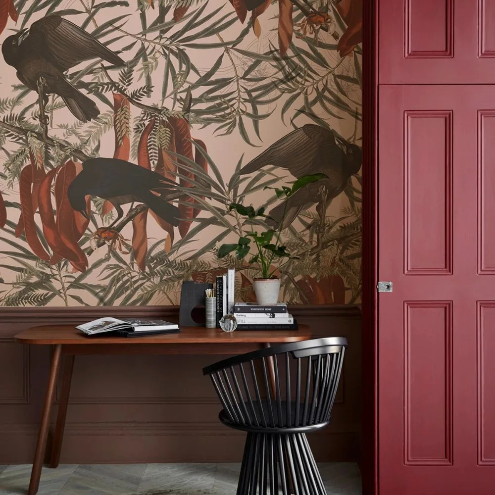 Tapeta Crows Pink WALLCOLORS
