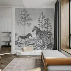 Tapeta Zebra on Agave WALLCOLORS - obrazek 2