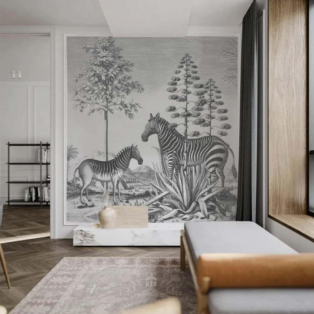 Tapeta Zebra on Agave WALLCOLORS - obrazek 2