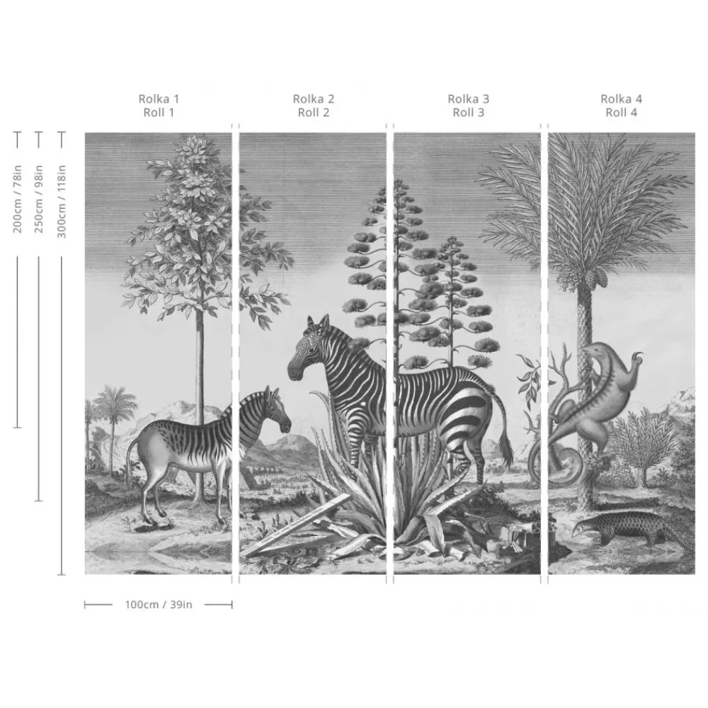 Tapeta Zebra on Agave WALLCOLORS - obrazek 3