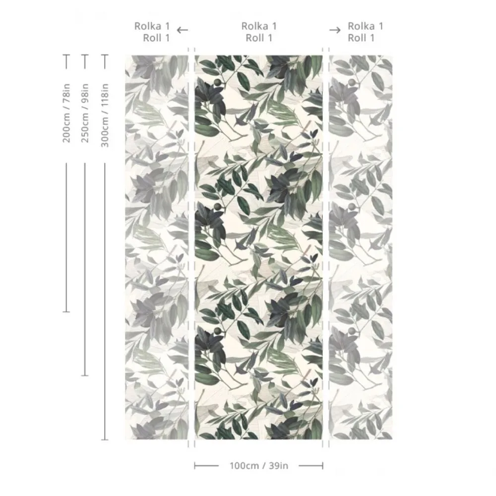 Tapeta Olive Branch White WALLCOLORS - obrazek 5