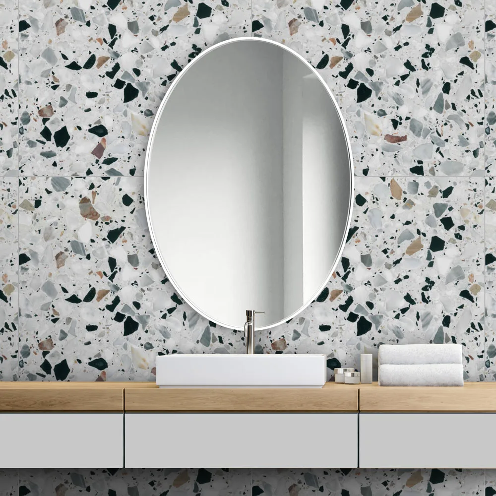 Lustro SCANDI SLIM owalne białe