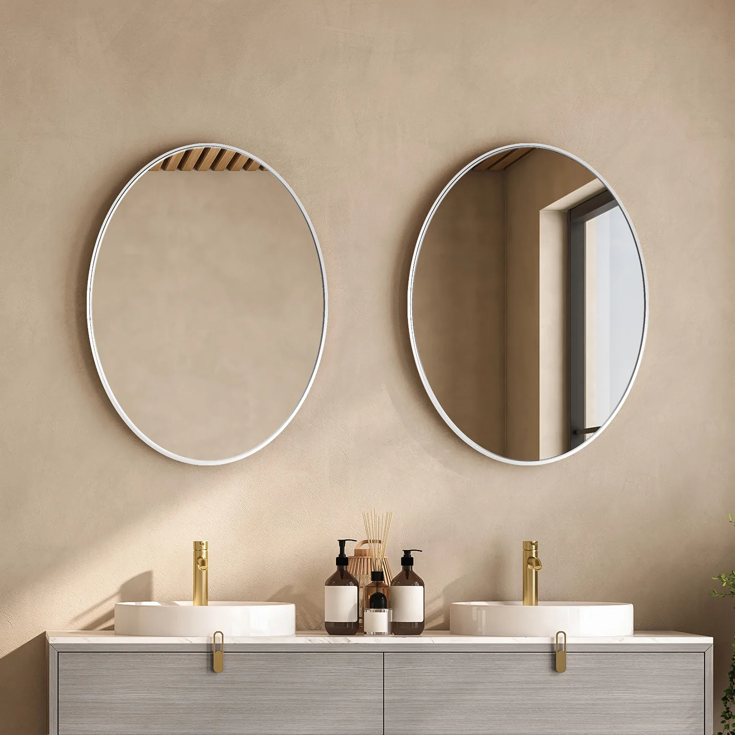 Lustro SCANDI SLIM owalne białe - obrazek 2