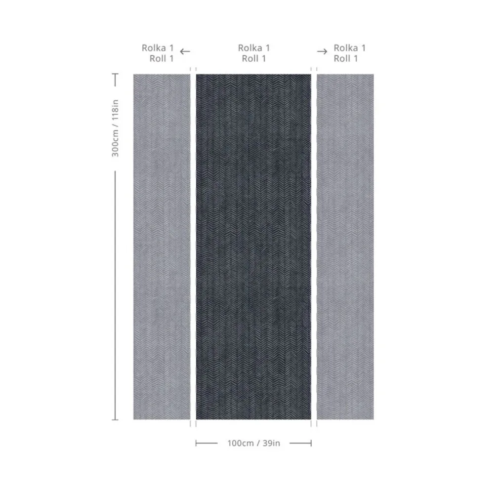 Tapeta Herringbone Blue WALLCOLORS - obrazek 3