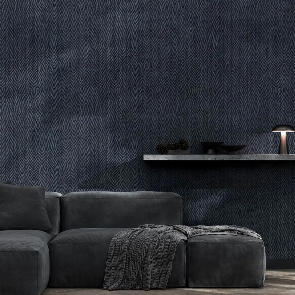 Tapeta Herringbone Blue WALLCOLORS