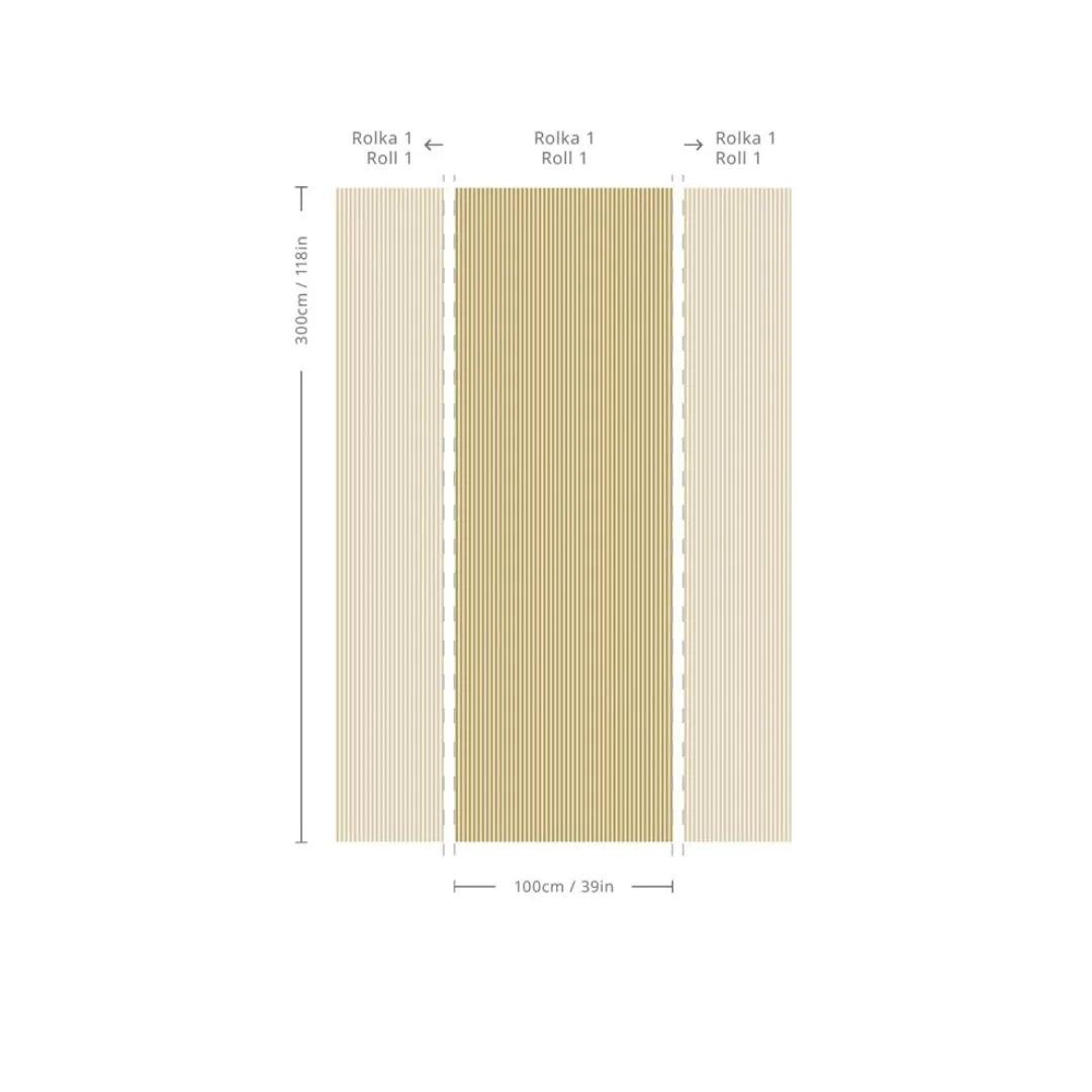 Tapeta Stripe Meadow Mustard WALLCOLORS - obrazek 3