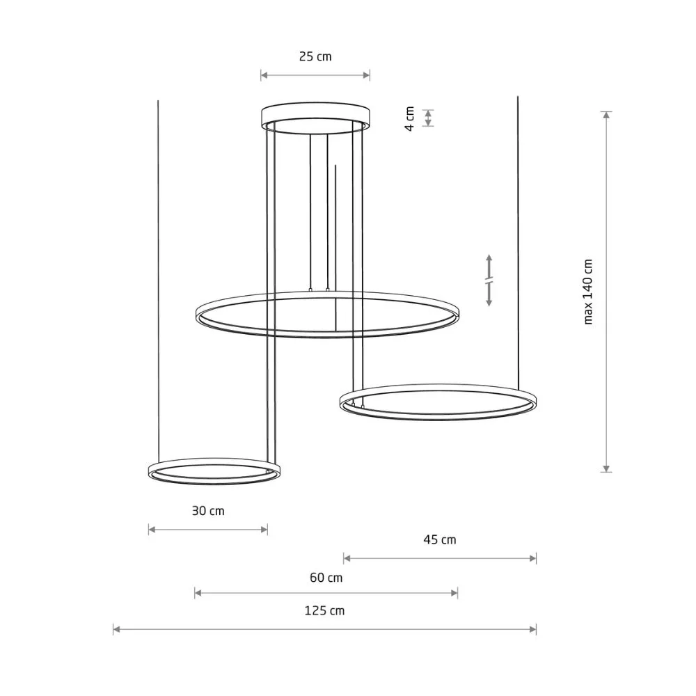 Lampa wisząca CIRCOLO LED 45W 1600lm 3000K 10817 - obrazek 2