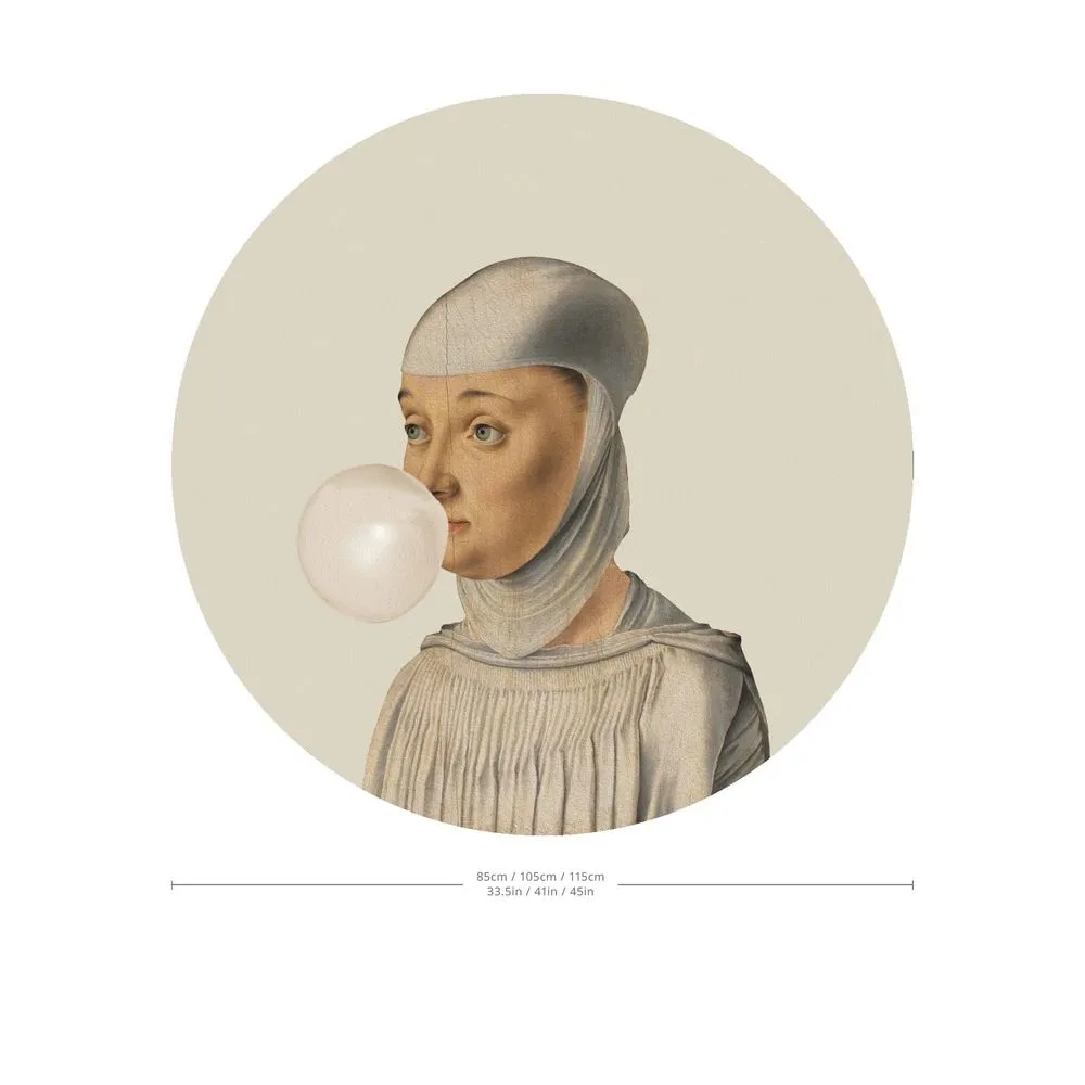 Tapeta Koło Dots Woman with Bubble Gum Creme - obrazek 5