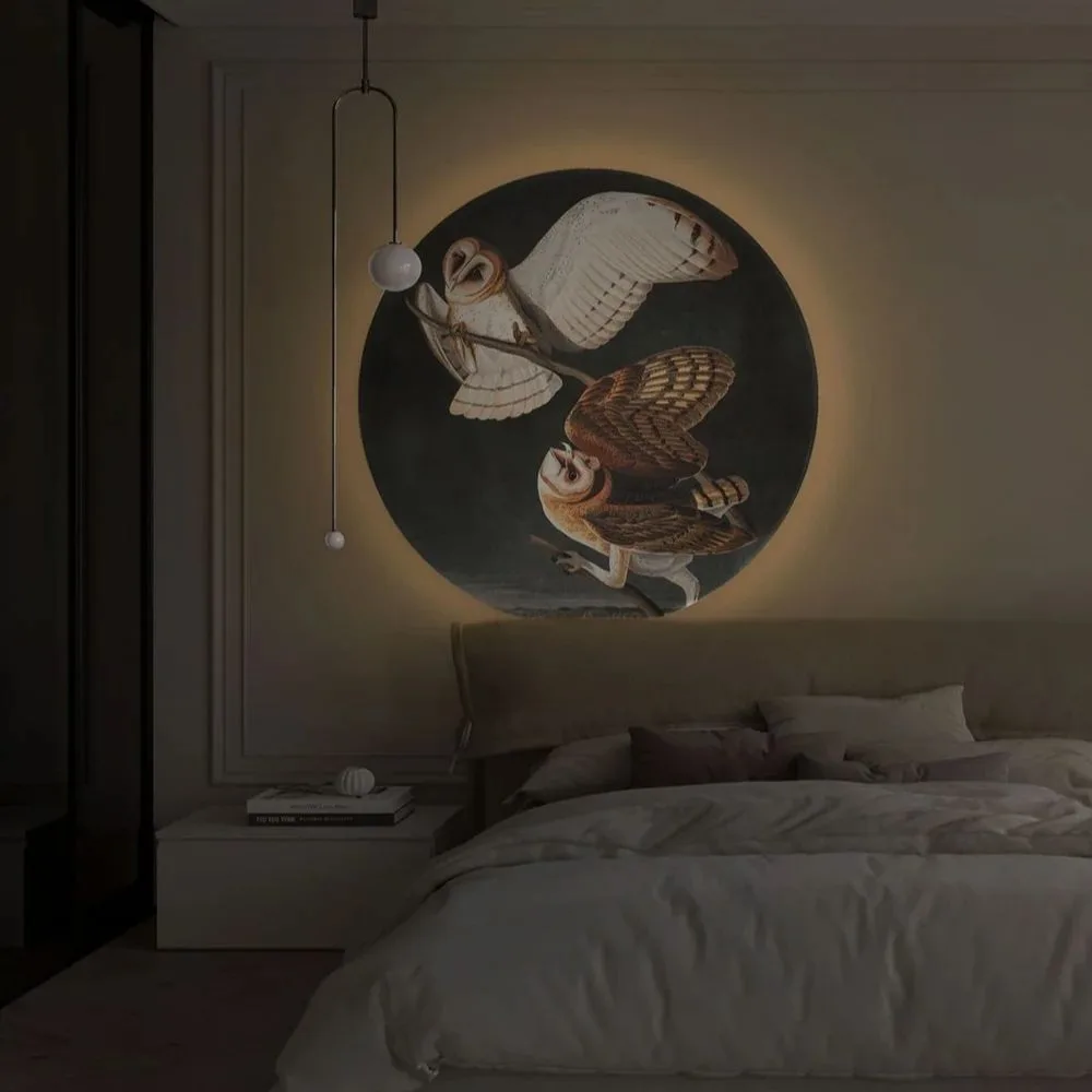 Tapeta Dots Lighting Owls