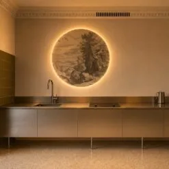 Tapeta Koło Dots Lighting Sacred Path Beige - obrazek 3