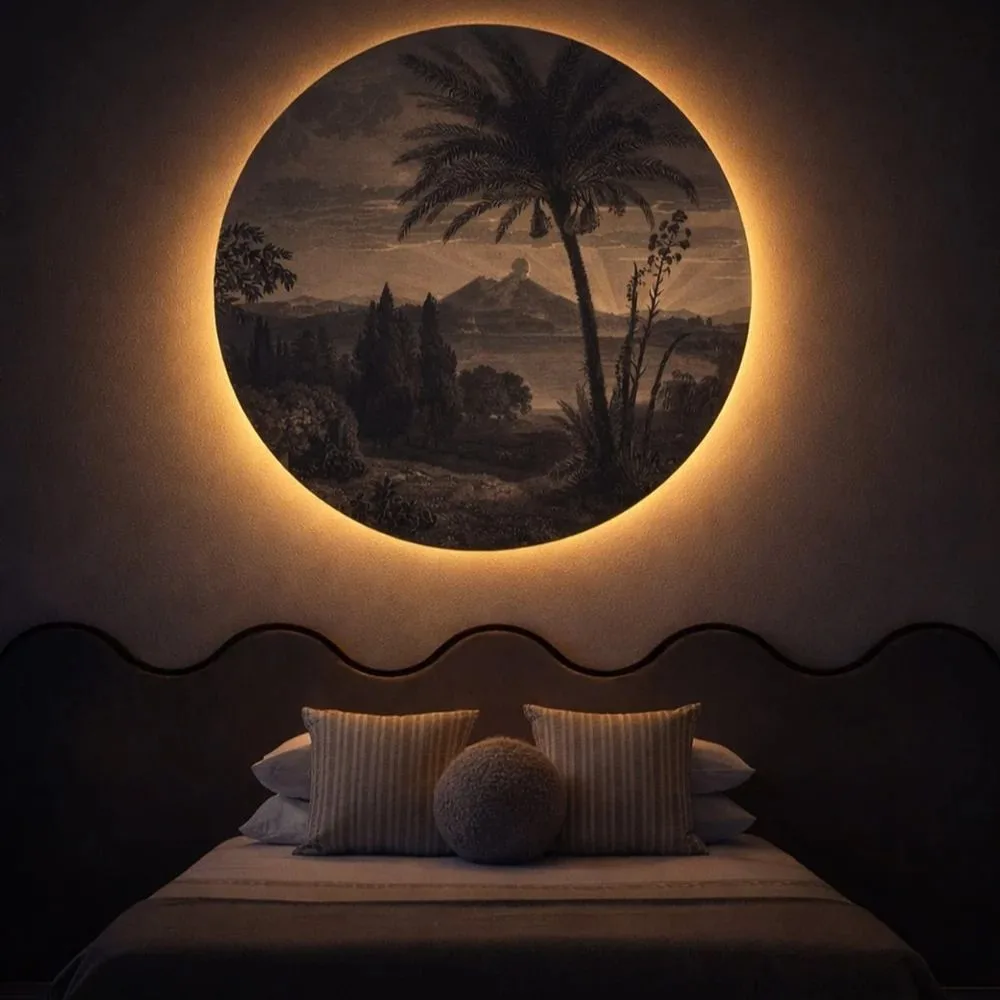 Tapeta Dots Lighting Tropical Volcano Vista Blue