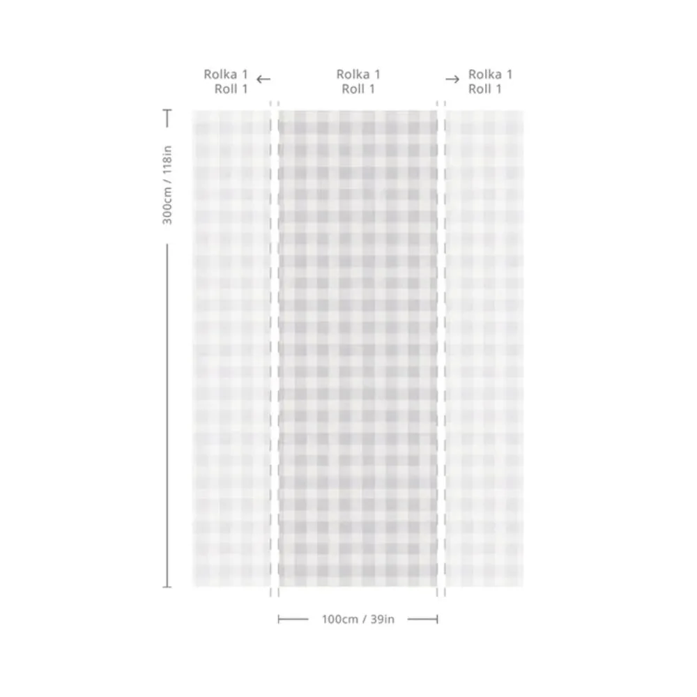 Tapeta Watercolor Checks Lavender Haze WALLCOLORS - obrazek 2