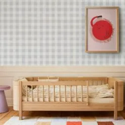 Tapeta Watercolor Checks Lavender Haze WALLCOLORS