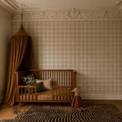 Tapeta Watercolor Checks Sand Beige WALLCOLORS - obrazek 3