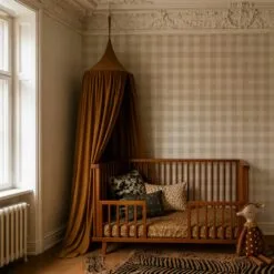 Tapeta Watercolor Checks Sand Beige WALLCOLORS
