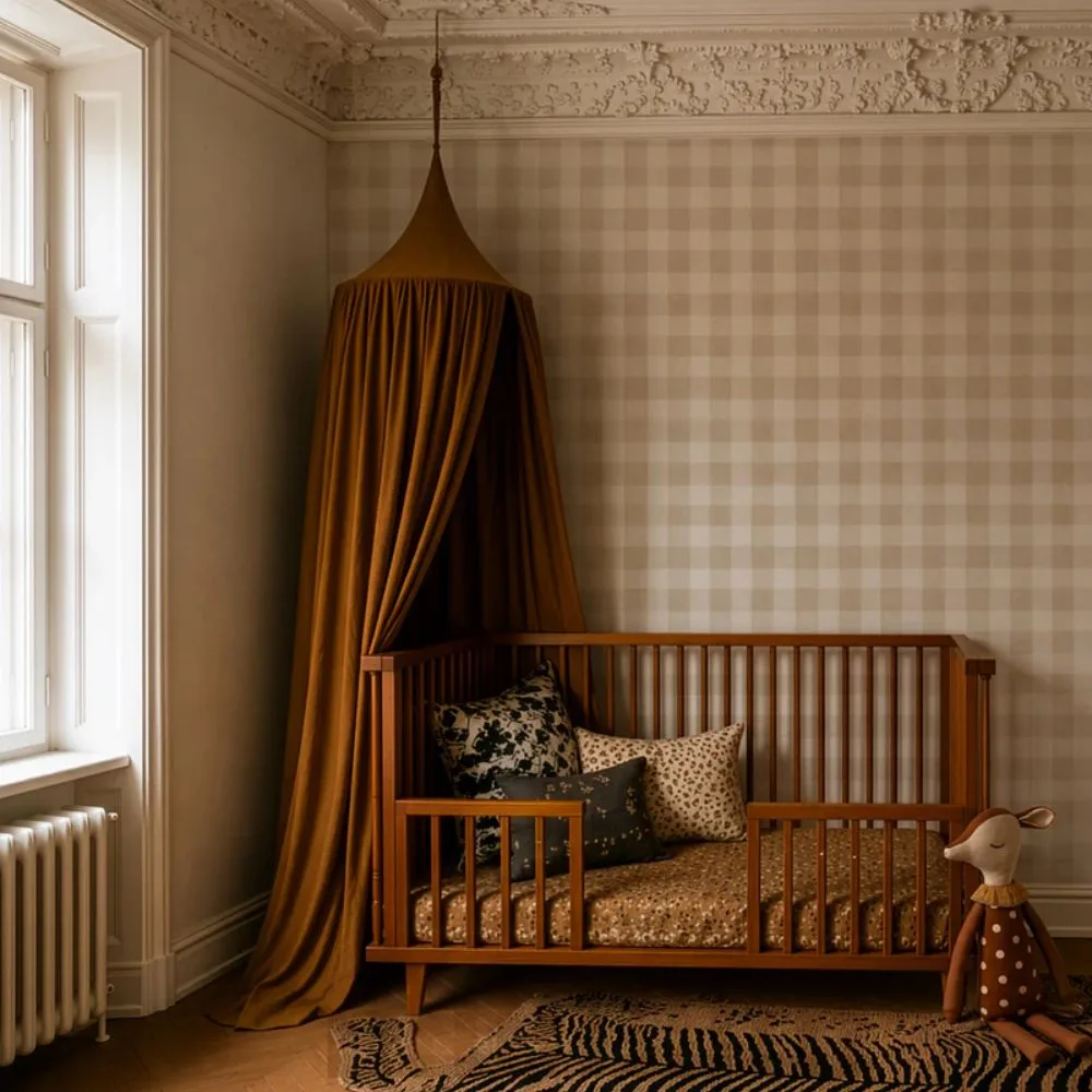 Tapeta Watercolor Checks Sand Beige WALLCOLORS