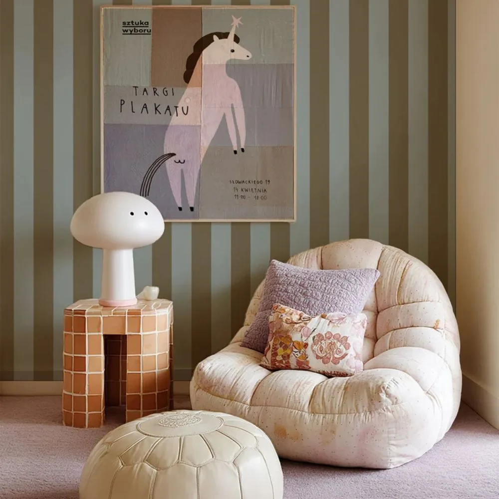 Tapeta Wide Stripe Play Fog Sand WALLCOLORS - obrazek 3