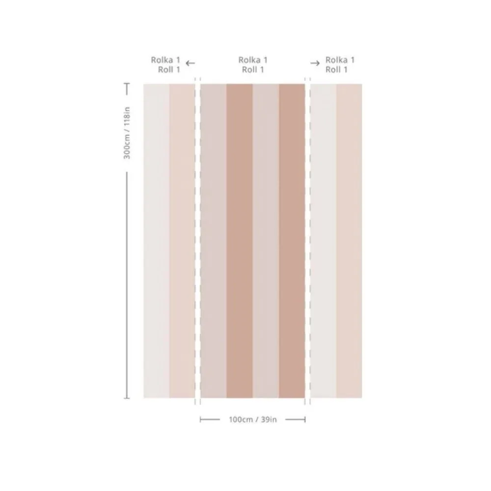 Tapeta Wide Stripe Play Soft Peach WALLCOLORS - obrazek 2