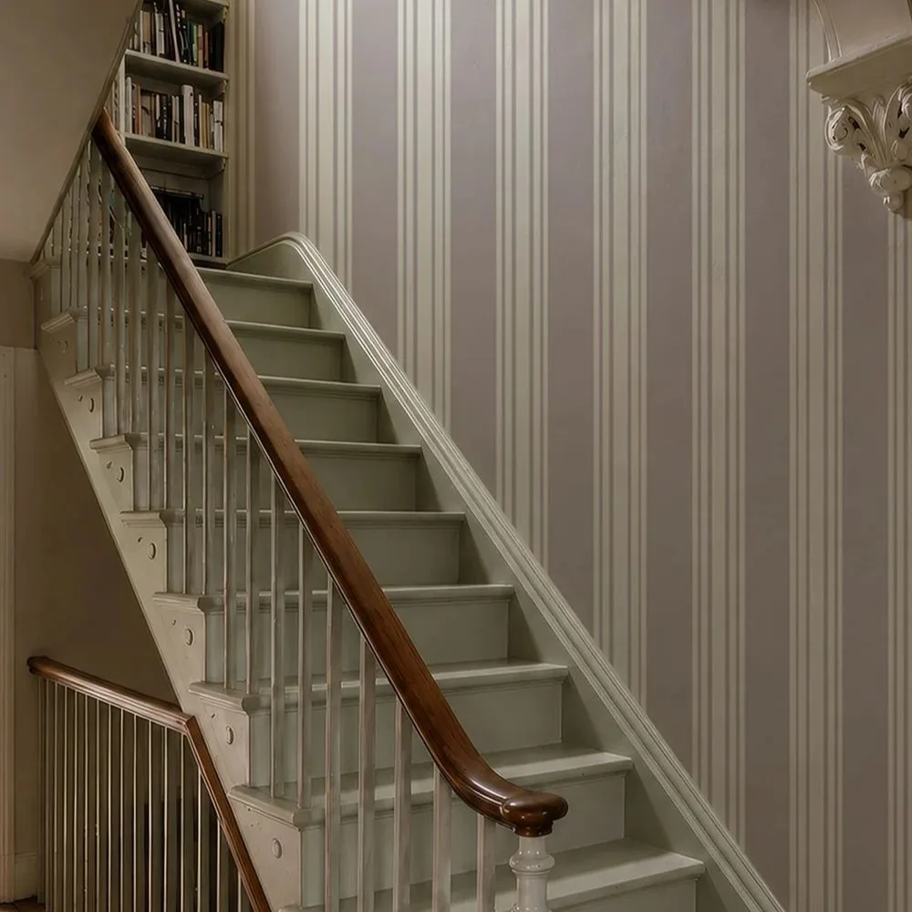 Tapeta Woven Stripe Stone Taupe WALLCOLORS - obrazek 2