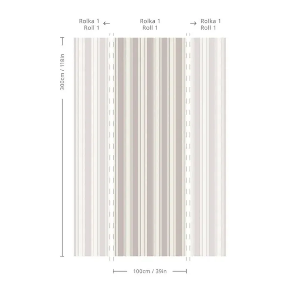 Tapeta Woven Stripe Stone Taupe WALLCOLORS - obrazek 3