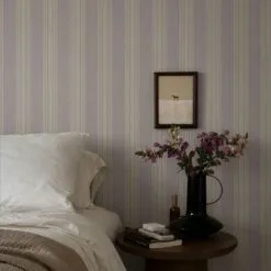 Tapeta Woven Stripe Warm Taupe WALLCOLORS