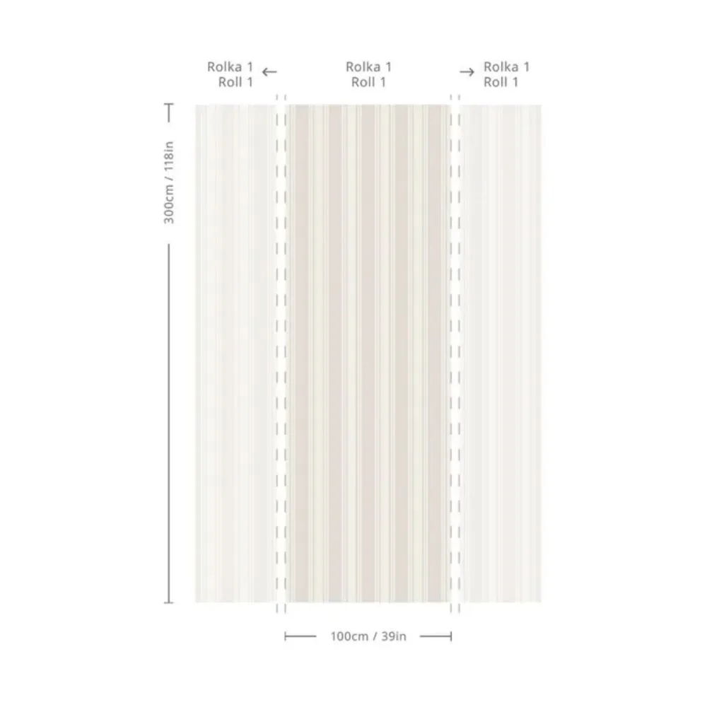 Tapeta Woven Stripe Warm Taupe WALLCOLORS - obrazek 4