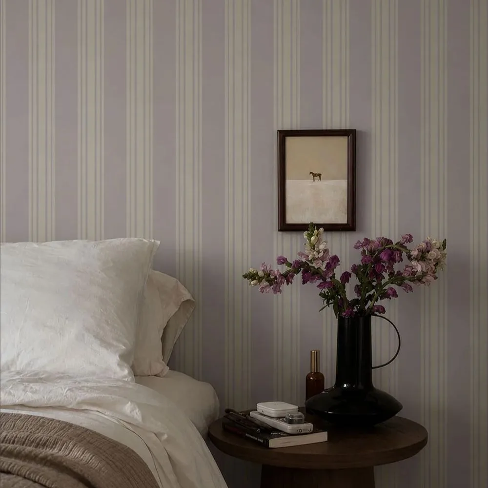 Tapeta Woven Stripe Warm Taupe WALLCOLORS