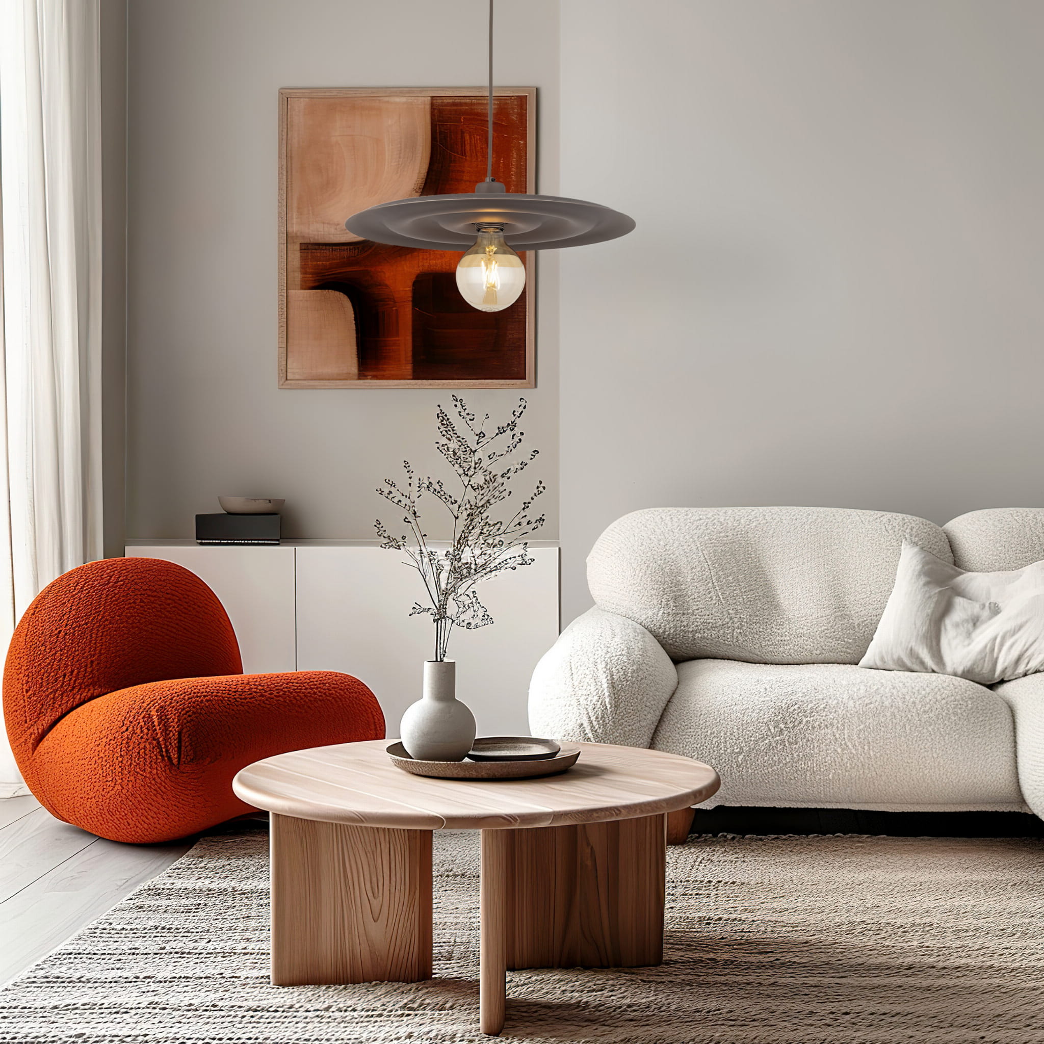 Lampa wisząca ONDA NEW BROWN brązowa z aluminium - obrazek 9